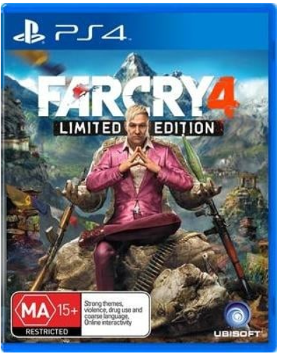 Sony Playstation 4 Far Cry 4, Very Good Condition, With Case + Manual (CP 1263459)