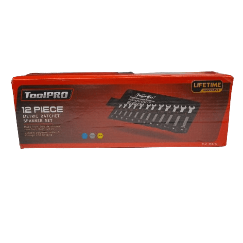 ToolPRO 553741 12Pce Metric Ratchet Spanner Set Like New