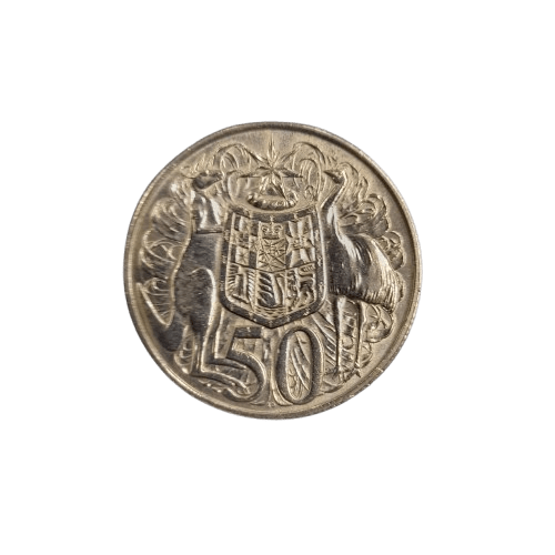 1966 Round 50c Australian Silver Coin – 80% Silver (GE 1348180)