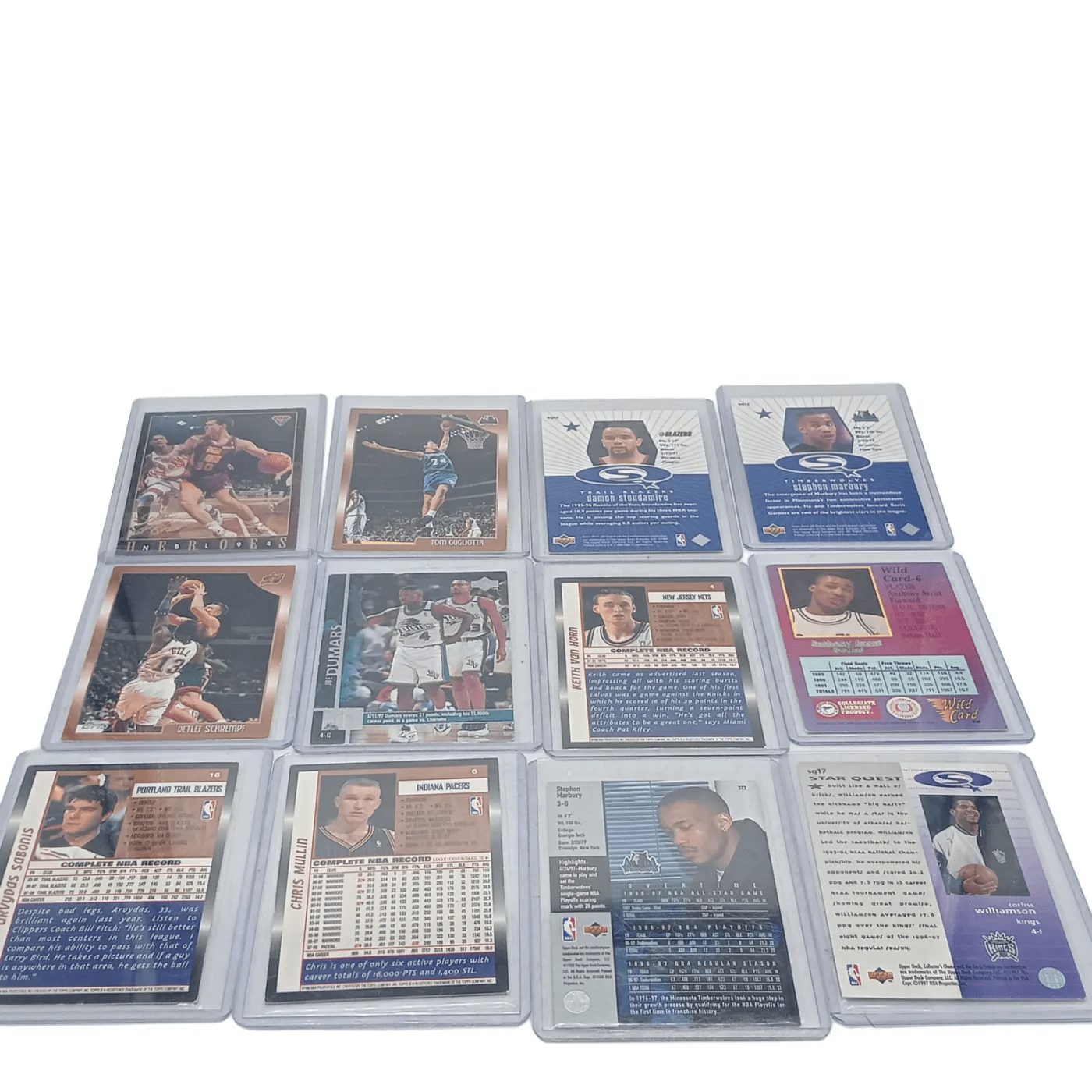 Basketball Cards – 35 Assorted with Top Loaders & Plastic Borders (WR 1239203)