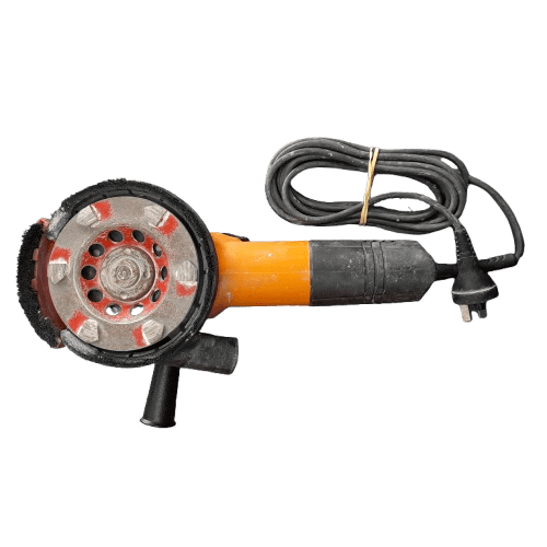 AEG 1100W 125mm Angle Grinder With Cement Grinding Disc Attachments
