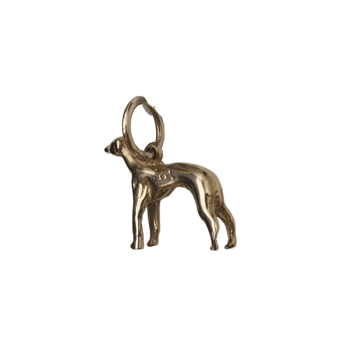 9ct Yellow Gold Greyhound Pendant – 2.0g – Approx. 1.7cm Long x 1.3cm Tall – 0.7mm Bail
