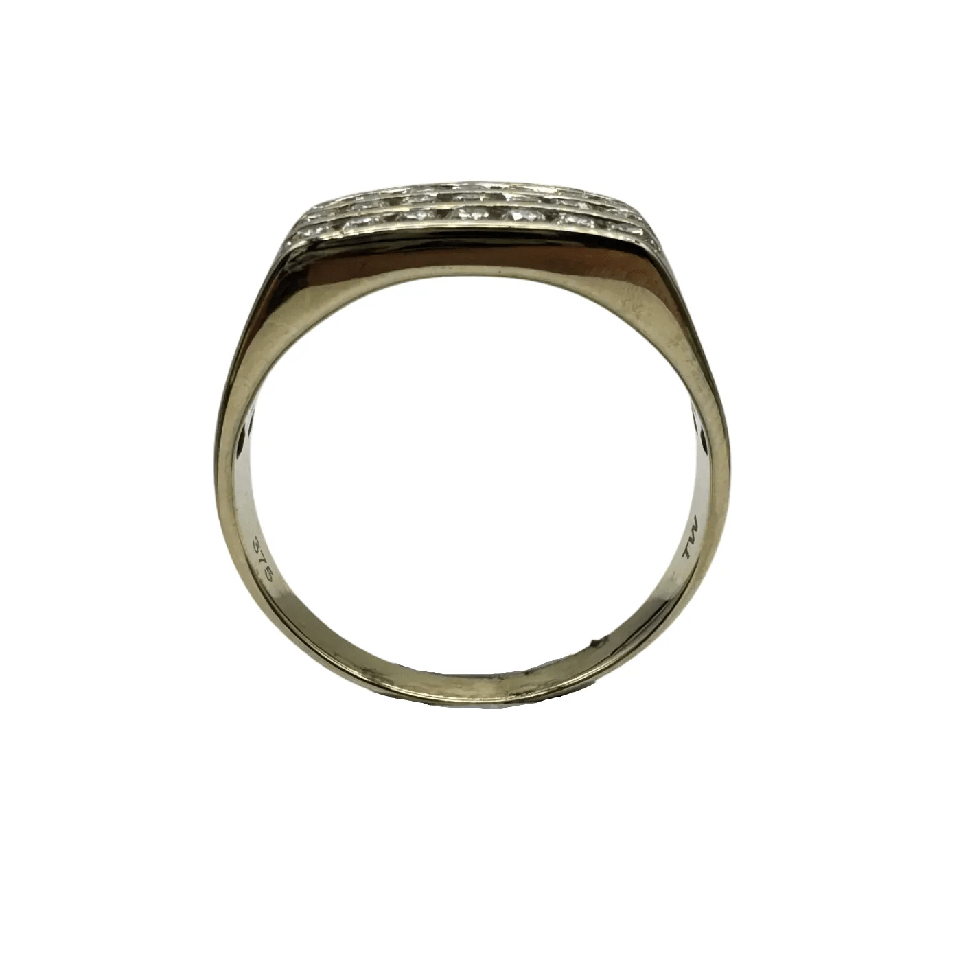 Men’s 9ct Yellow Gold 28 Stone Diamond Ring 1.00ct TDW W 1/2 11 1/2 With Valuation (WR 1311708)