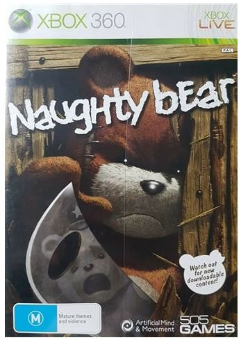 Microsoft XBOX 360 Game Naughty Bear, Excellent Condition With Case + Manual (GE)