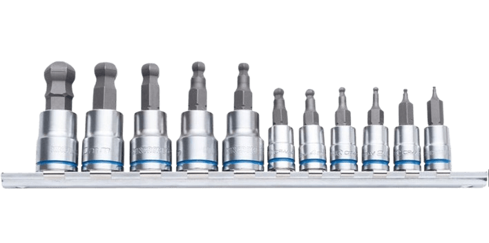 Ball-End Hex Socket Set Short Series 11 Piece 1/4 & 3/8 Drive – Metric