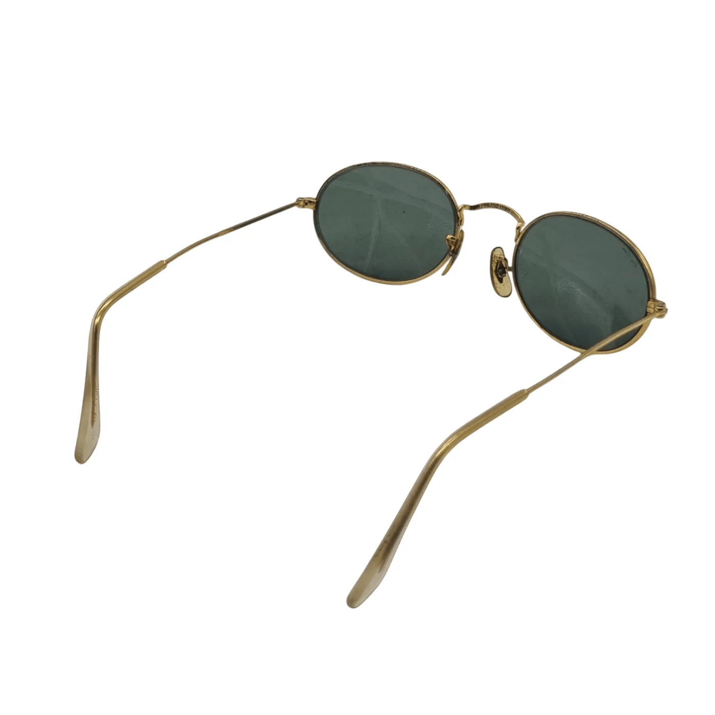 B&L Ray-Ban USA Gold Oval Sunglasses – Vintage Gold Frame in Case Made in USA – Includes Original Case (WR 1343789)