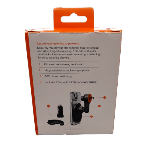 Cygnett MagHold Magnetic Window-Mount Wireless Car Charger – (LN)
