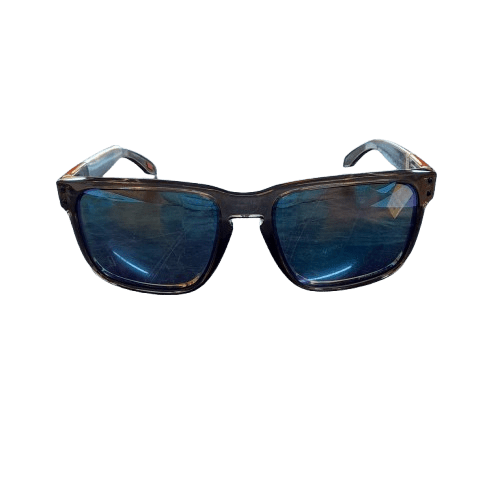 Oakley Holbrook XL Sunglasses – Black Frame with Blue Reflective Lenses