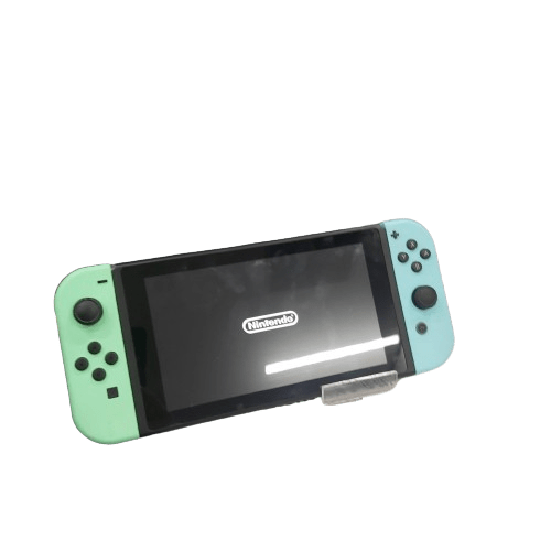 Nintendo Switch Console Animal Crossing Special Edition + Joycons + Safety Straps + Controllers + Dock + Hdmi + Power Cord (NA 1348486)