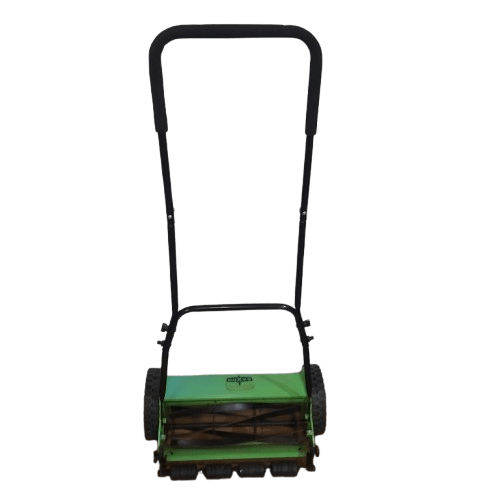 **LOCAL PICK UP ONLY** Saxon Lawn Mower, Green, With Mesh Catcher, Average Condition **LOCAL PICK UP ONLY**