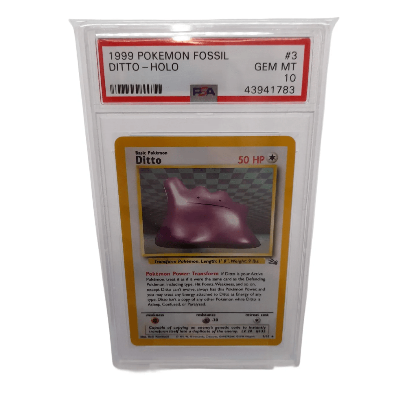 PSA Pokémon Card 1999 Ditto Holo 3 GEM MT 10 – WL 1355607