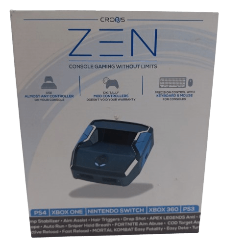 Cronus Zen Controller Converter CM00053, Blue/Black, Very Good Condition, With Box, Instructions, 2x Micro USB Cables + 1x Mini USB Cable (LE 1347753)