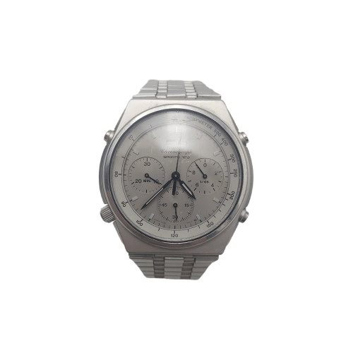 Men’s Seiko Ghost Gray Watch – Sports 100 Quartz Chronograph