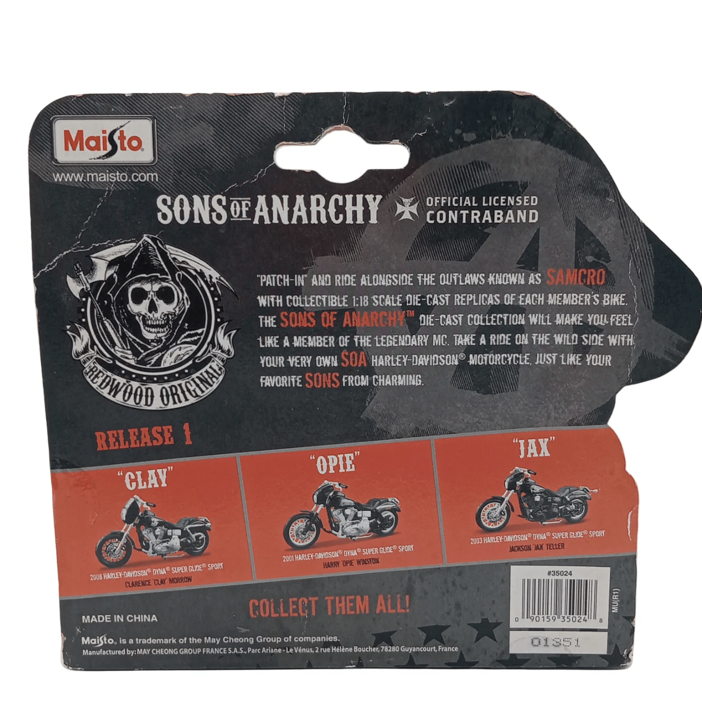 SOA Clarence “Clay” Morrow Bike Figurine – In Box    (WR 1340714)