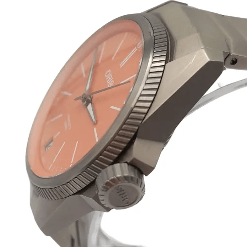 Oris Propilot X Calibre 400 39mm Salmon Dial Watch With Box – In House Swiss-Made Movement with 5 Days Power Reserve