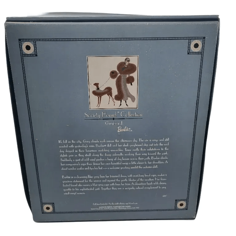 Society Hound Collection Barbie Limited Edition 2000 Mattel Greyhound Collectible Vintage Mint In Box Doll Dog