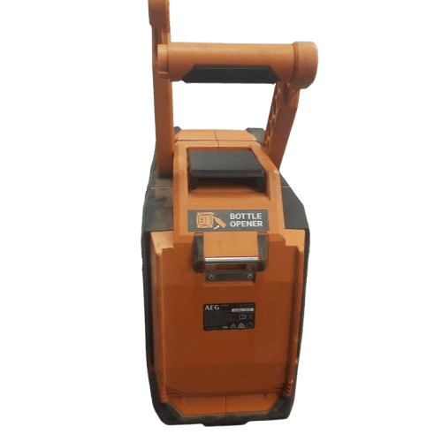 AEG BRFM18 18v AM/FM Jobsite Radio, Good Condition, Skin Only, One Screw Missing From Handle