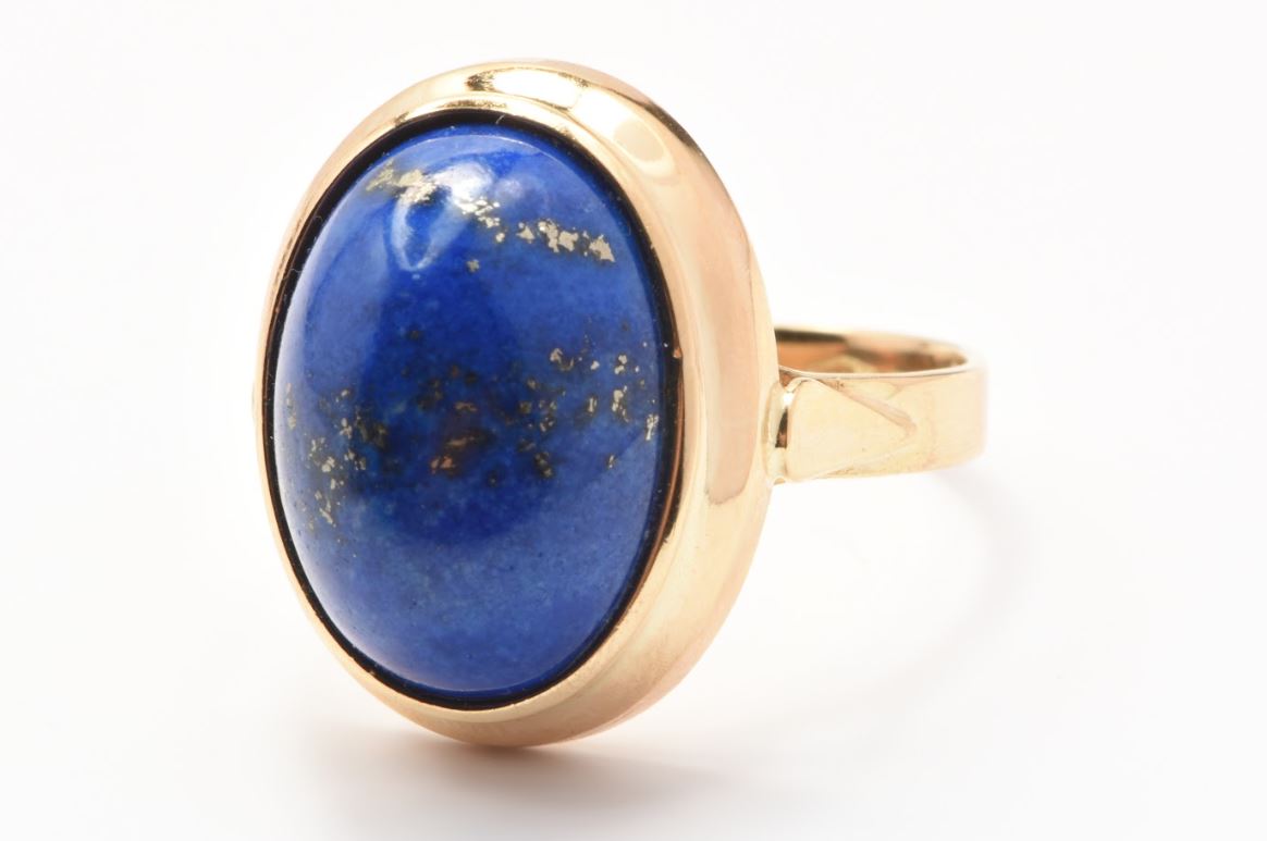 Ladies 18ct Yellow Gold Single Lapis Lazuli Ring O 1/2 7 1/2 with Valuation – WL 1317072