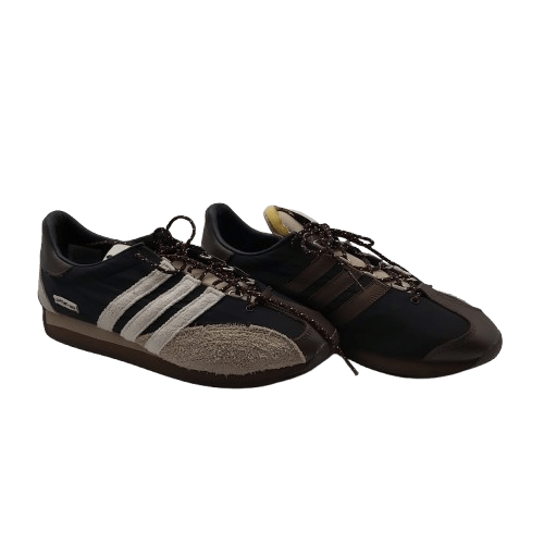 ADIDAS Song For The Mute Country OG Trainers, MENS US 8.5, Core Black / Core White / Wonder Beige In Box