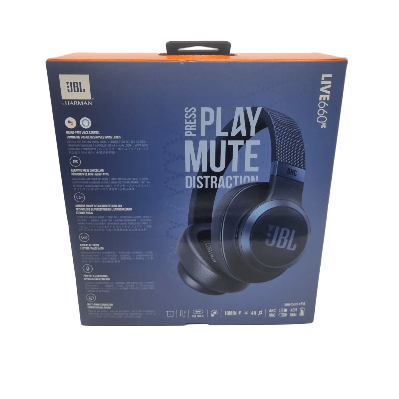 JBL HEADPHONES LIVE 660 NC  *BLUE* LIKE NEW IN BOX