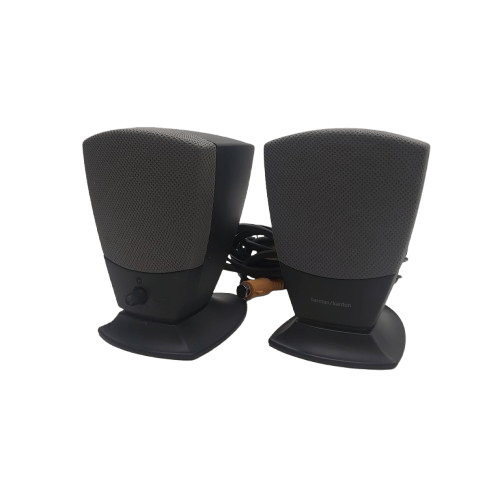 Harman Kardon HK395 3-Piece Amplified Speaker System – 2 Satellite Speakers + Subwoofer, 30W (NA)