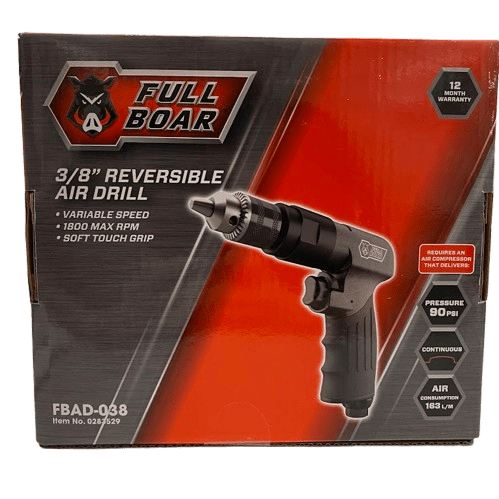 Full Boar 3/8″ Reversible Air Drill Keyed Chuck – Like New In Box(NG)
