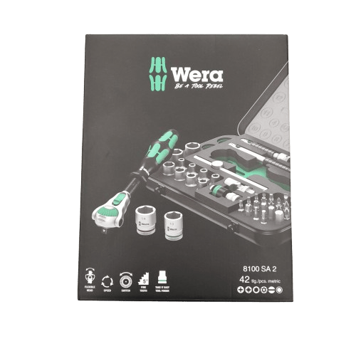 Wera 42-Piece Metric 1/4 in Standard Socket/Bit Set with Ratchet Like New In The Box (LN)