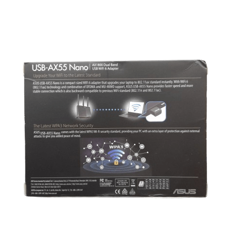ASUS USB-AX55 Nano AX1800 Dual Band Wi-Fi 6 USB Adapter New In The Box
