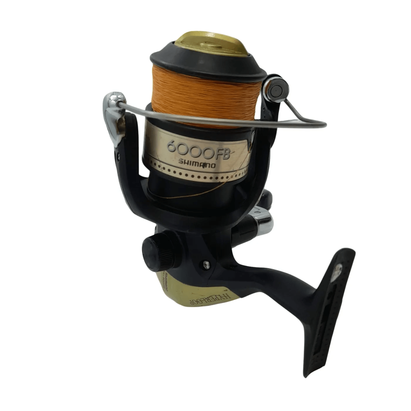 Shimano Reel – Fishing 6000FB Hyperloop Black/Gold with Orange Line (WR 1353300)
