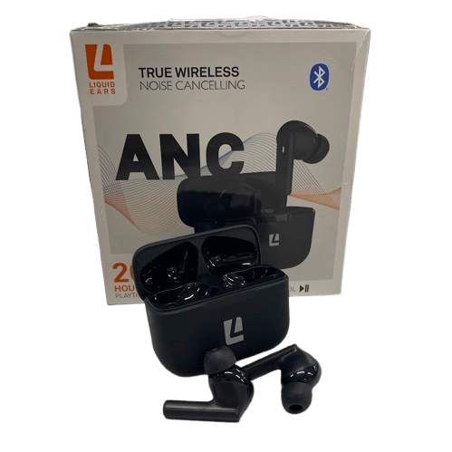 Liquid Ears ANC True Wireless – Black. With Original Box, Charging Cord, New Ear Tips (NG 1356991)