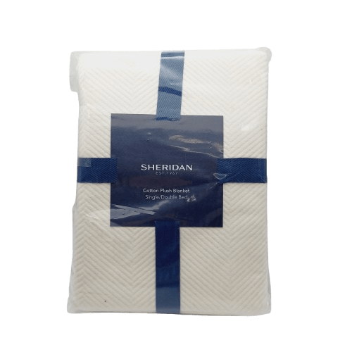 Sheridan Cotton Plush Blanket S8A5NN Like New