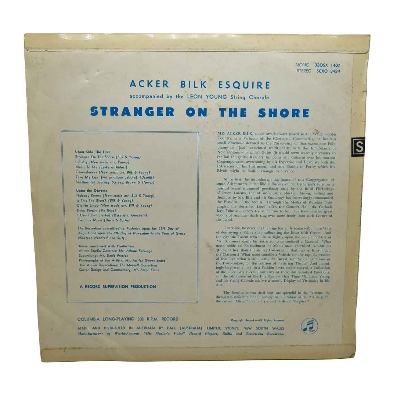 Stranger On The Shore Vinyl Record
