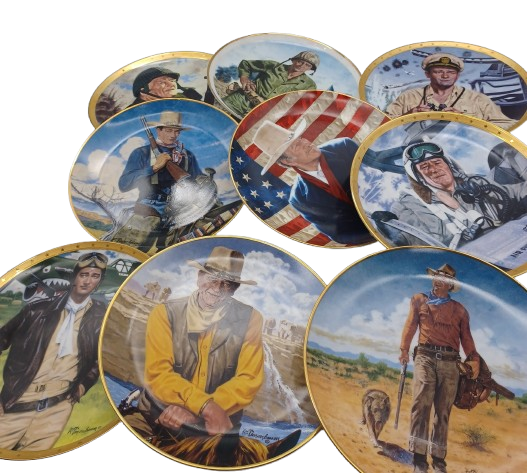 John Wayne Collectable Plates x17