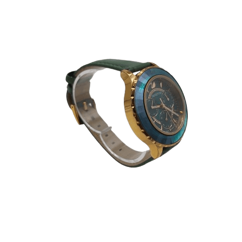 Ladies Green Swarovski Watch  *Scratch On Glass And Not Ticking