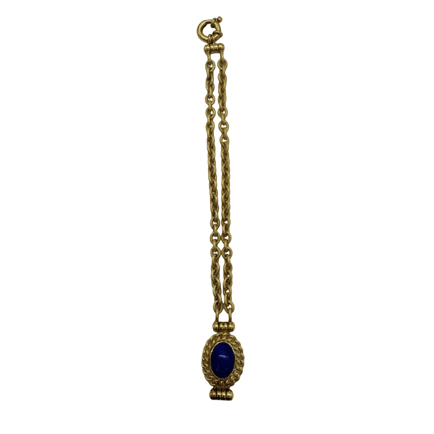 Ladies 18ct Yellow Gold Single Stone Lapis Lazuli Bracelet 17cm with Valuation – WL 1317071
