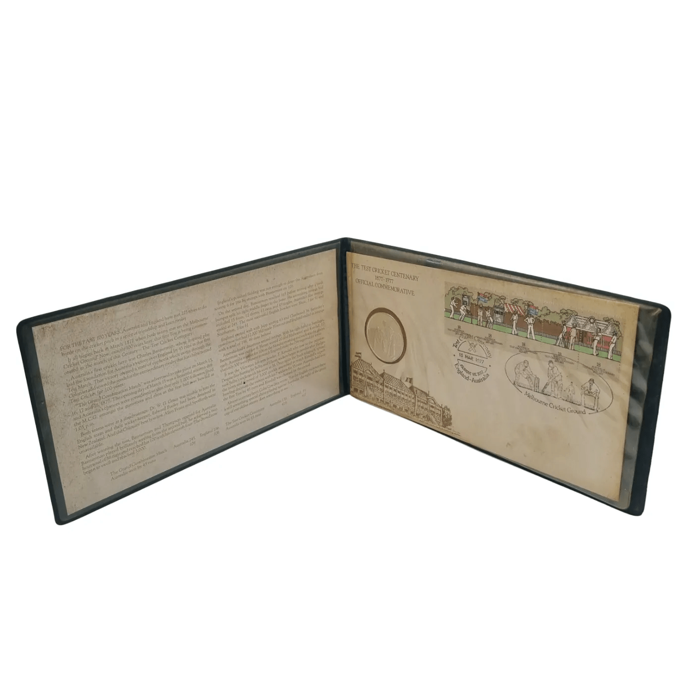 Test Cricket Centenary 1877–1977 Official Commemorative Coin – In Cover (WR 1344501)