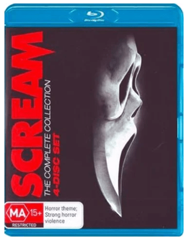 Scream 1-4 The Complete Collection 4-Disc Set Blu Ray – Very Good Condition