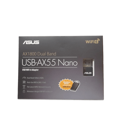 ASUS USB-AX55 Nano AX1800 Dual Band Wi-Fi 6 USB Adapter New In The Box