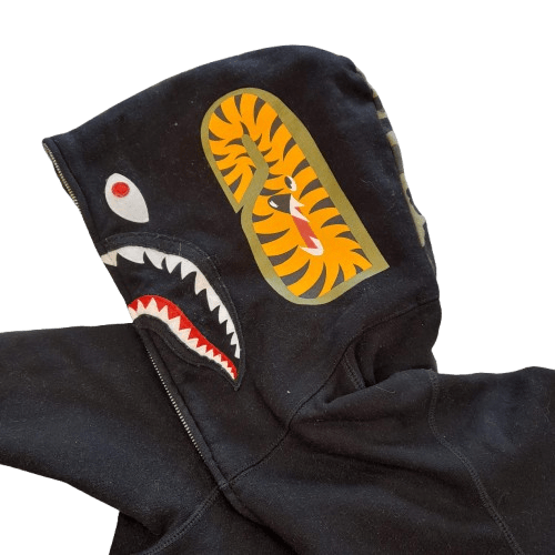 BAPE Shark Full Zip Hoodie ‘Black’ Size Small