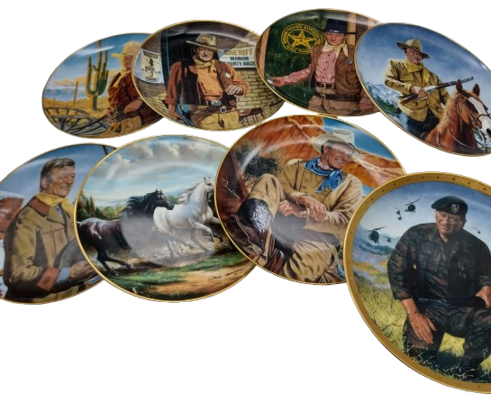 John Wayne Collectable Plates x17
