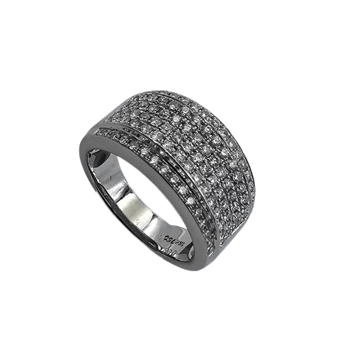 Ladies 18ct White Gold Round Brilliant Cut Grain Set Diamond Ring 0.88ct TDW N With Valuation (MR)