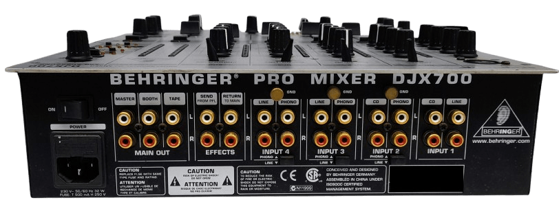 Behringer DJX700 5-Channel Pro DJ Mixer with Power Cable