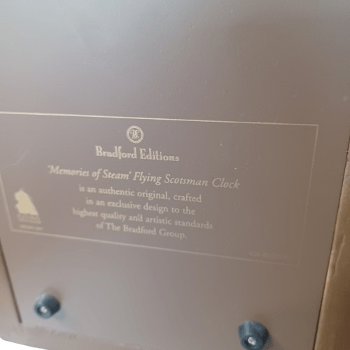 Bradford Editions 2007 – “Memories Of Steam” Flying Scotsman Cuckoo Clock (WR)
