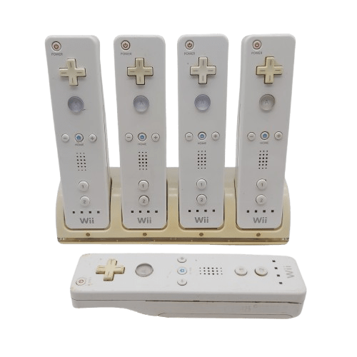 Nintendo Wii Console RVL_001 With 5x Remotes 1x Nunchuck 1x Remote Charger And Power Supply (WR-1335822)