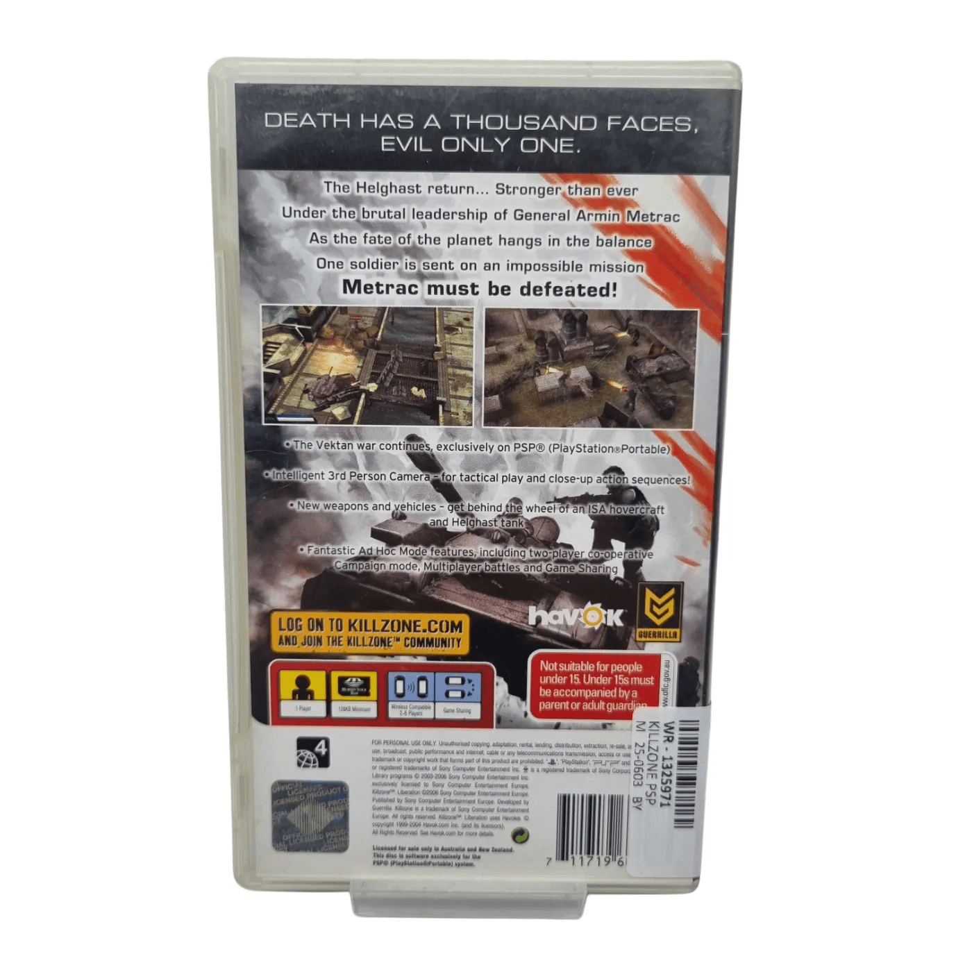 PSP Game: Killzone: Liberation