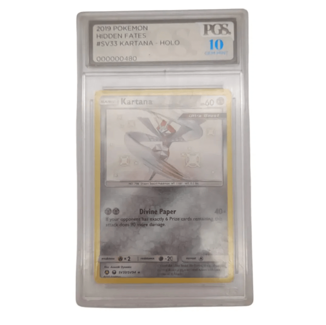 2019 Pokemon Sun & Moon Hidden Fates Shiny Kartana #SV33 PGS 10 GEM MINT
