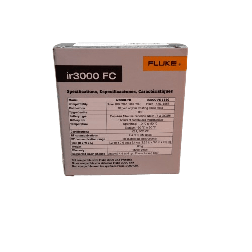 Fluke ir3000 FC Connector – 2 x AAA Batteries Like New (MR 1342246)