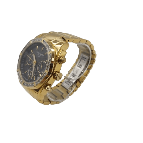 Mens Michael Hill Solar Diamond Gold Watch With Spare Links And Box (CP-1348212)