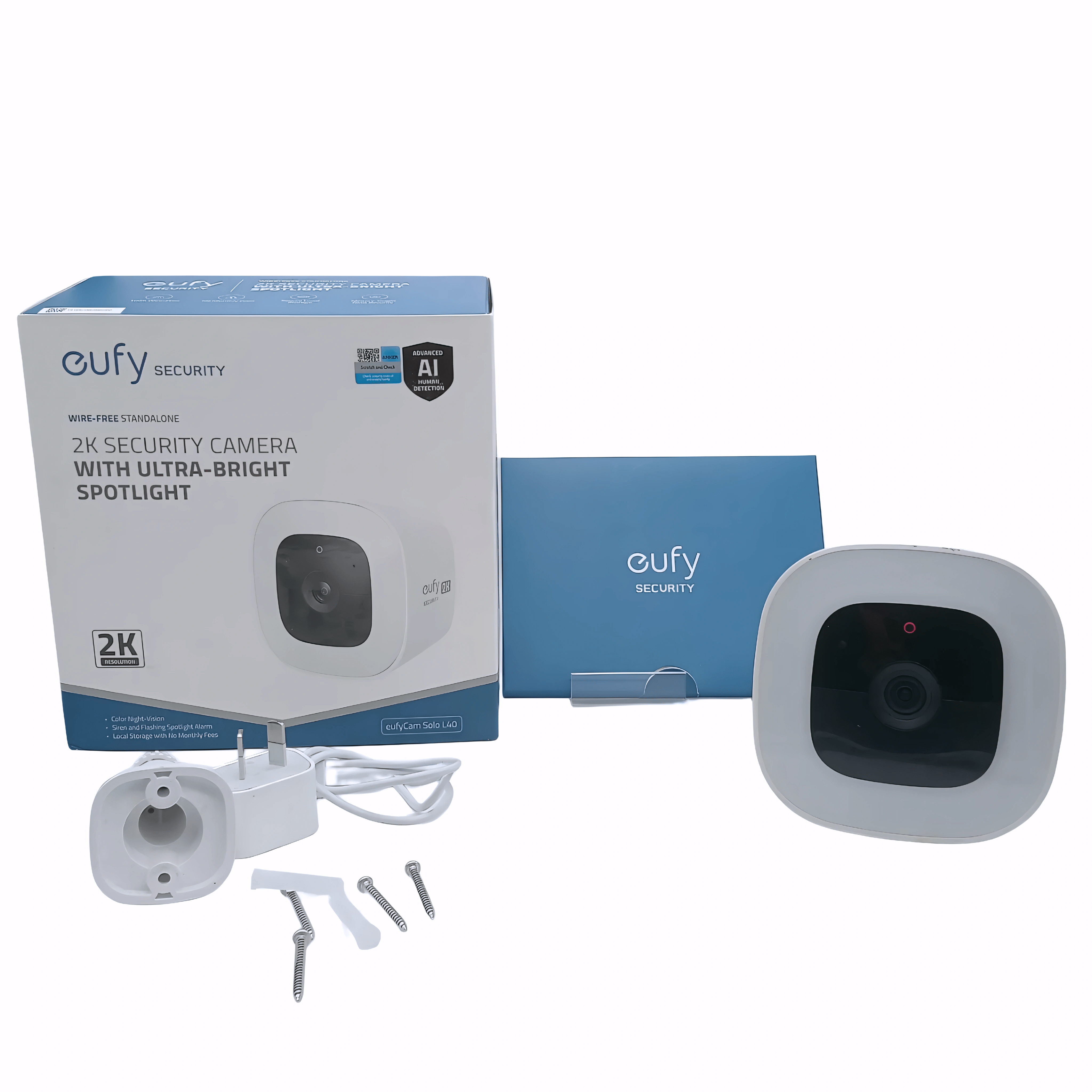 Eufy Security Camera T8123T21 – Wireless 2K Indoor/Outdoor Cam with Box and Mount (WR 1346887)