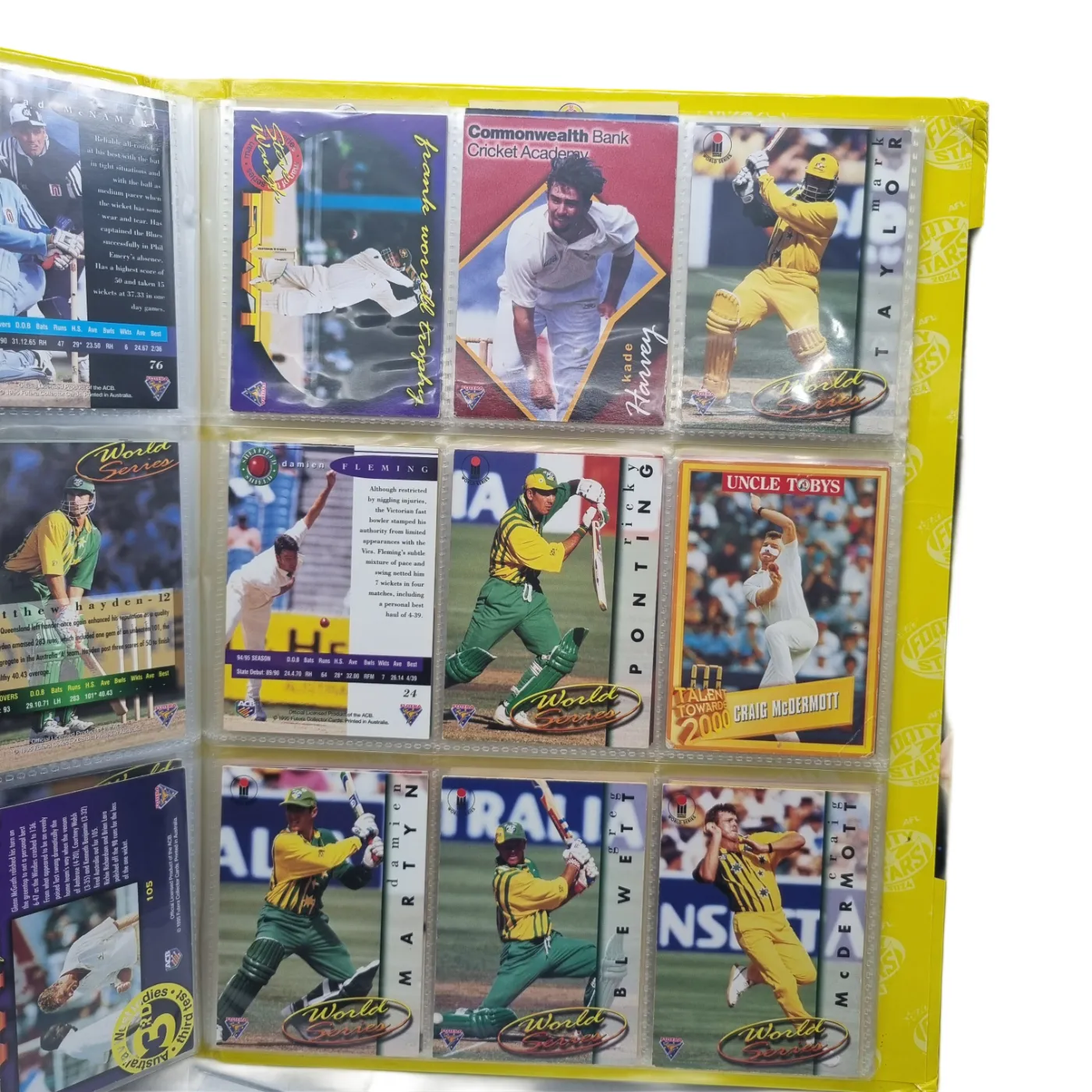 Brand Card Album – Yellow Select AFL Album with Assorted Cards (AFL, NRL, Pokémon, Cricket, Baseball) (WR 1345171)
